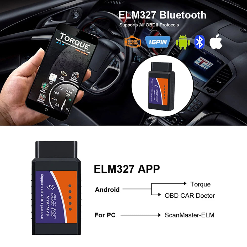 ELM327 V2.1 OBD2 Scanner Bluetooth Car Diagnostic Tool