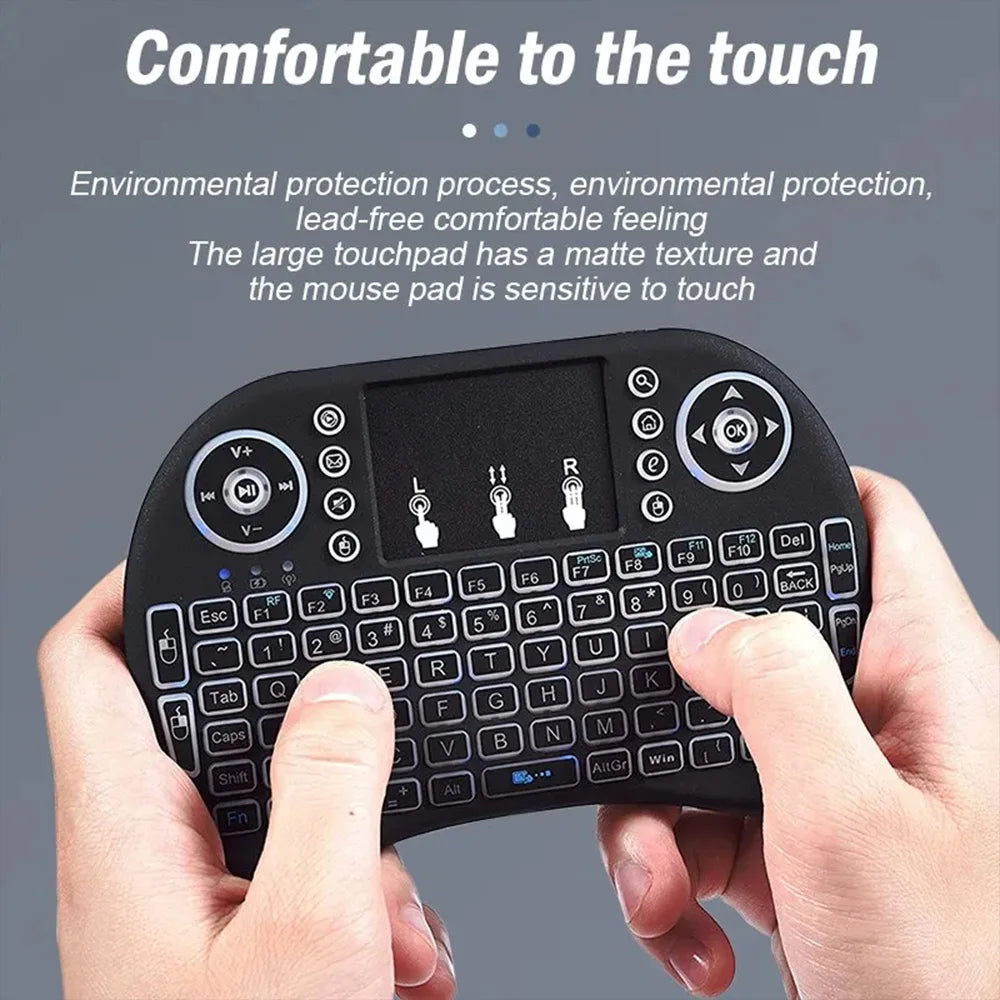 I8 Mini Wireless Keyboard with 7 Color Backlit - WORLDZii
