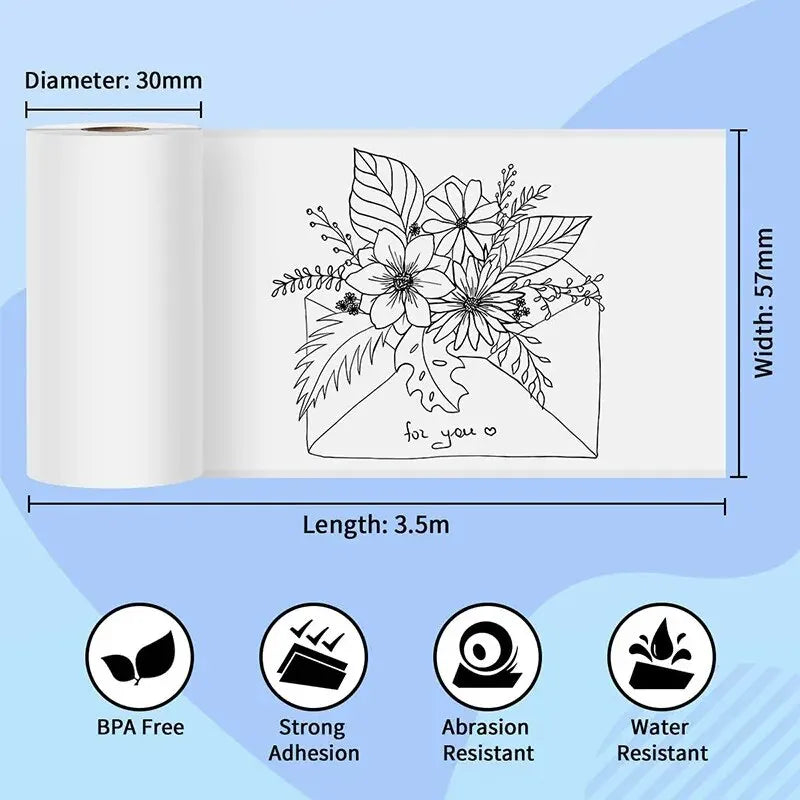 Universal HD Mini Portable Printer Thermal Paper 57mm - WORLDZii