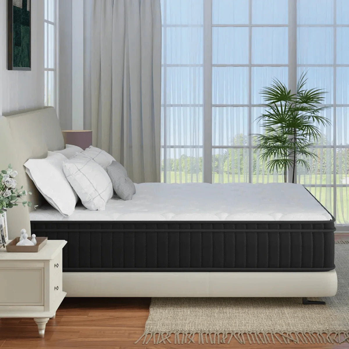 Queen Size Hybrid Mattress with Gel Memory Foam - WORLDZii
