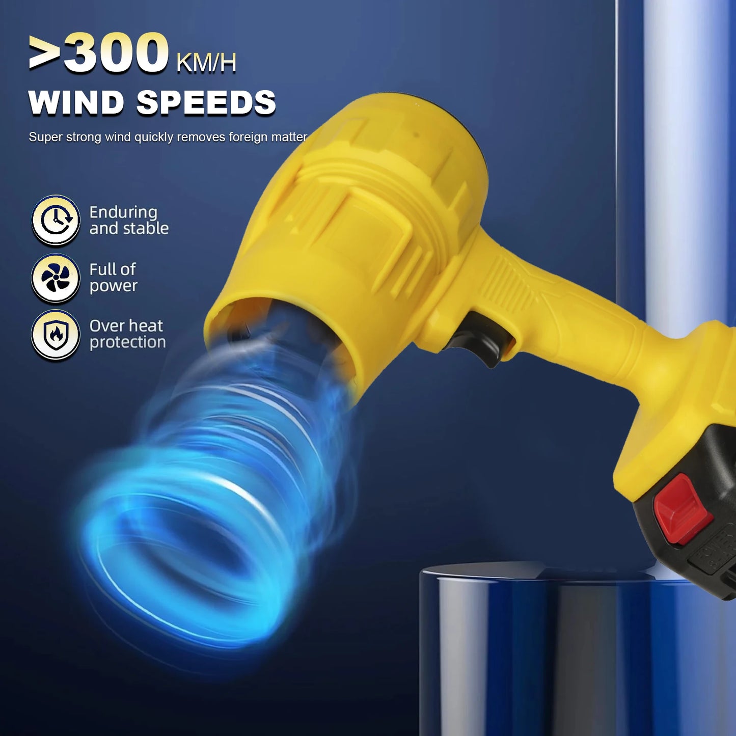 20V Cordless Turbo Blower Industrial Grade Small & Powerful Electric Air Blower for Leaf Clean & BBQ ,LOCAL US WAREHOUSE - WORLDZii