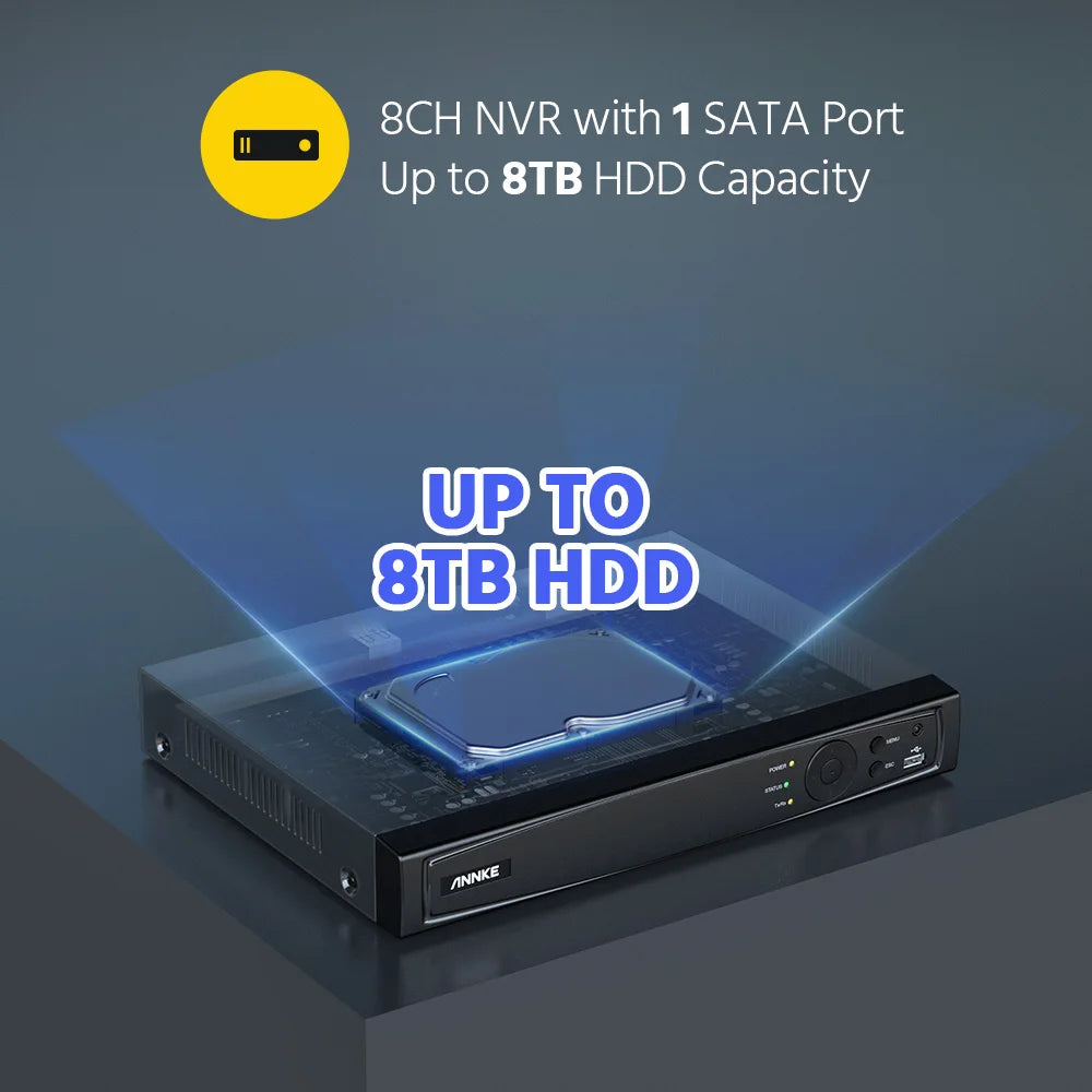 ANNKE 8CH 16CH 12MP POE Video Recorder For IP POE Camera - WORLDZii