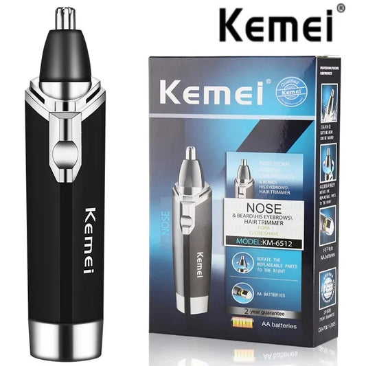 Kemei 6512 Nose Hair Trimmer Nasal Wool Implement Nose Hair Cut Washed Trimmer Clipper and Hair Razor Epilator Remover Nose Hair - WORLDZii