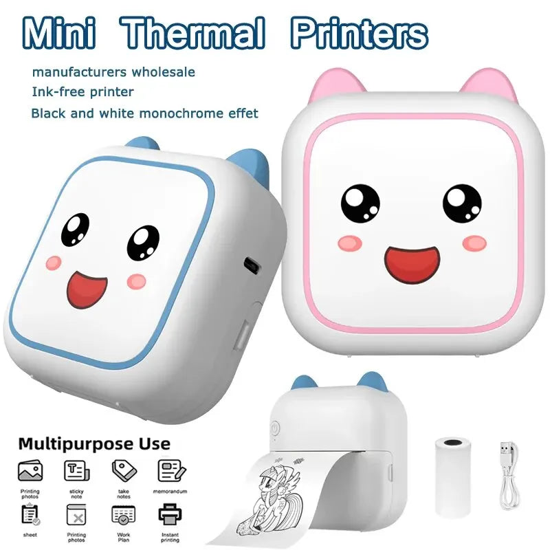 Mini Smile Printer Inkless with Thermal Paper - WORLDZii