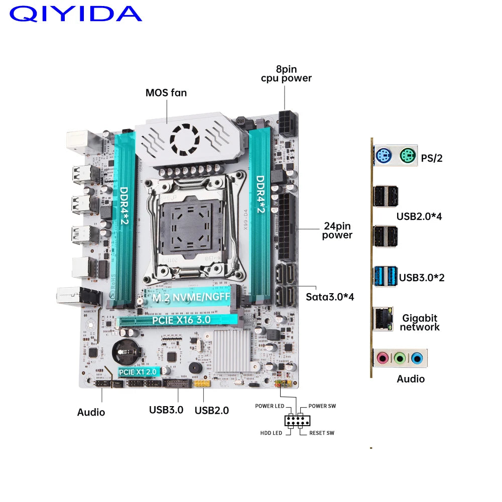 QIYIDA X99 Computer Motherboard - WORLDZii
