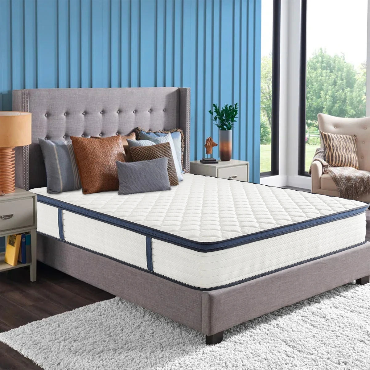 Queen Size Gel Memory Foam Hybrid Mattress - WORLDZii