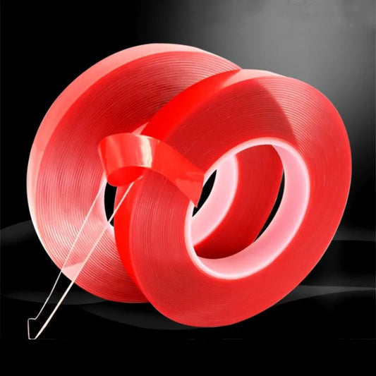 Double Sided Tape Nano Tape 3Meter 3/6/8/10/15/20/25/30Mm Width Transparent Tape Washable Adhesive Nano Traceless Sticker Glue - WORLDZii