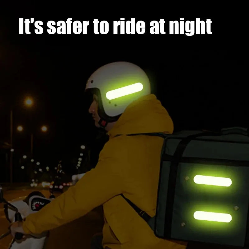 80-10PCS Waterproof High Visibility Reflector Tape for Night Riding or Walking - WORLDZii