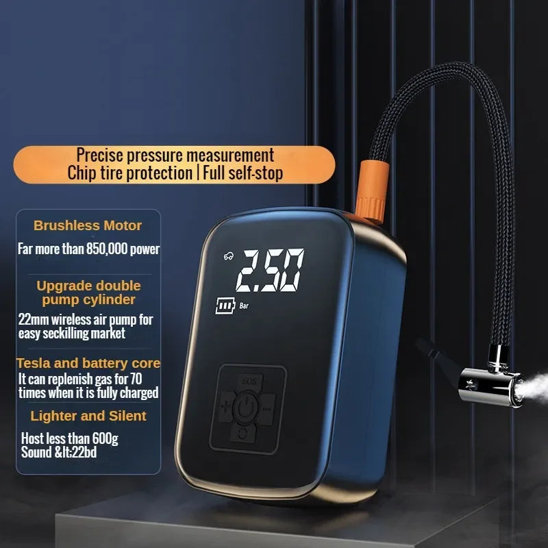 Car Air Compressor Electric Tire Inflator Pump - WORLDZii