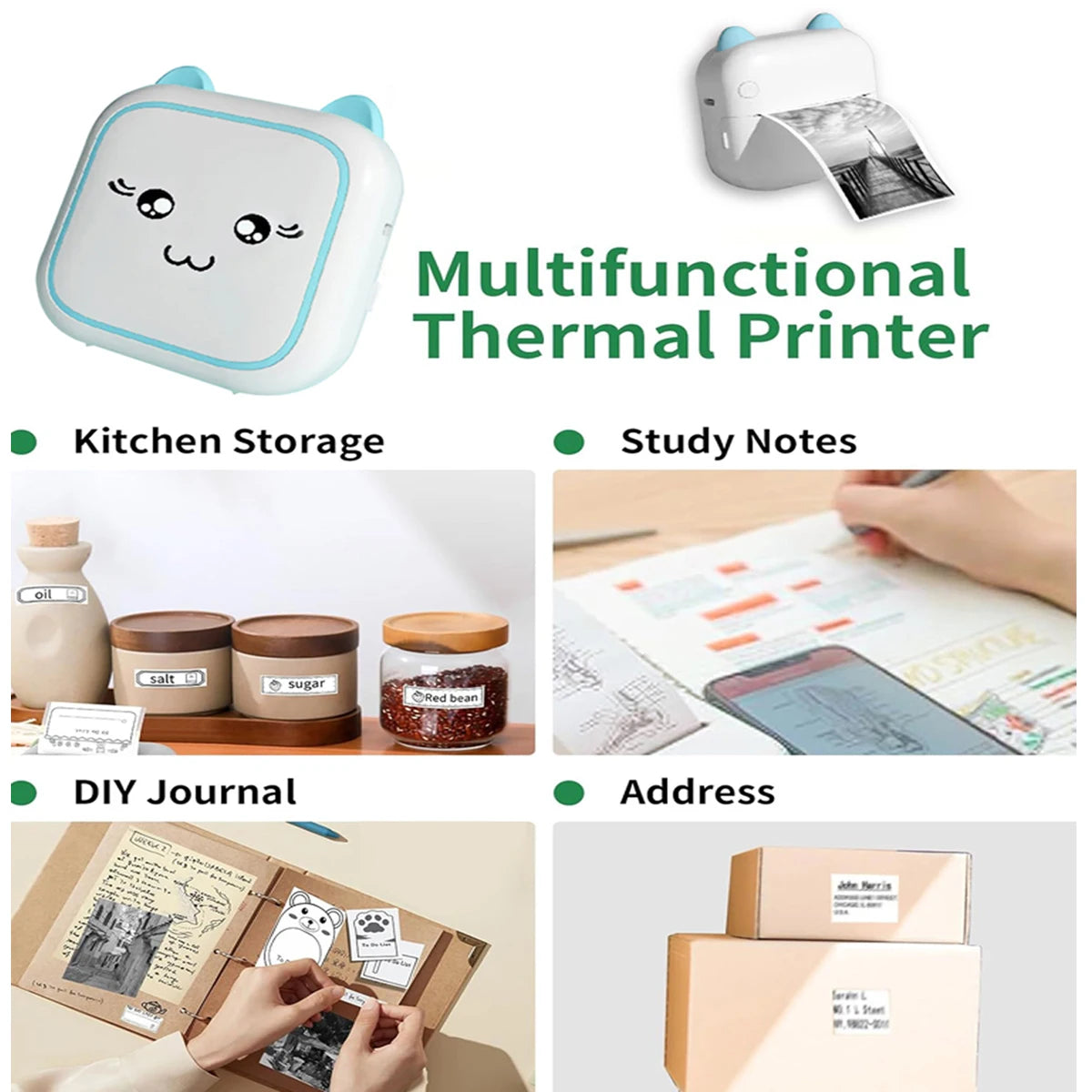 Portable Mini Ink-Free Thermal Printer - WORLDZii