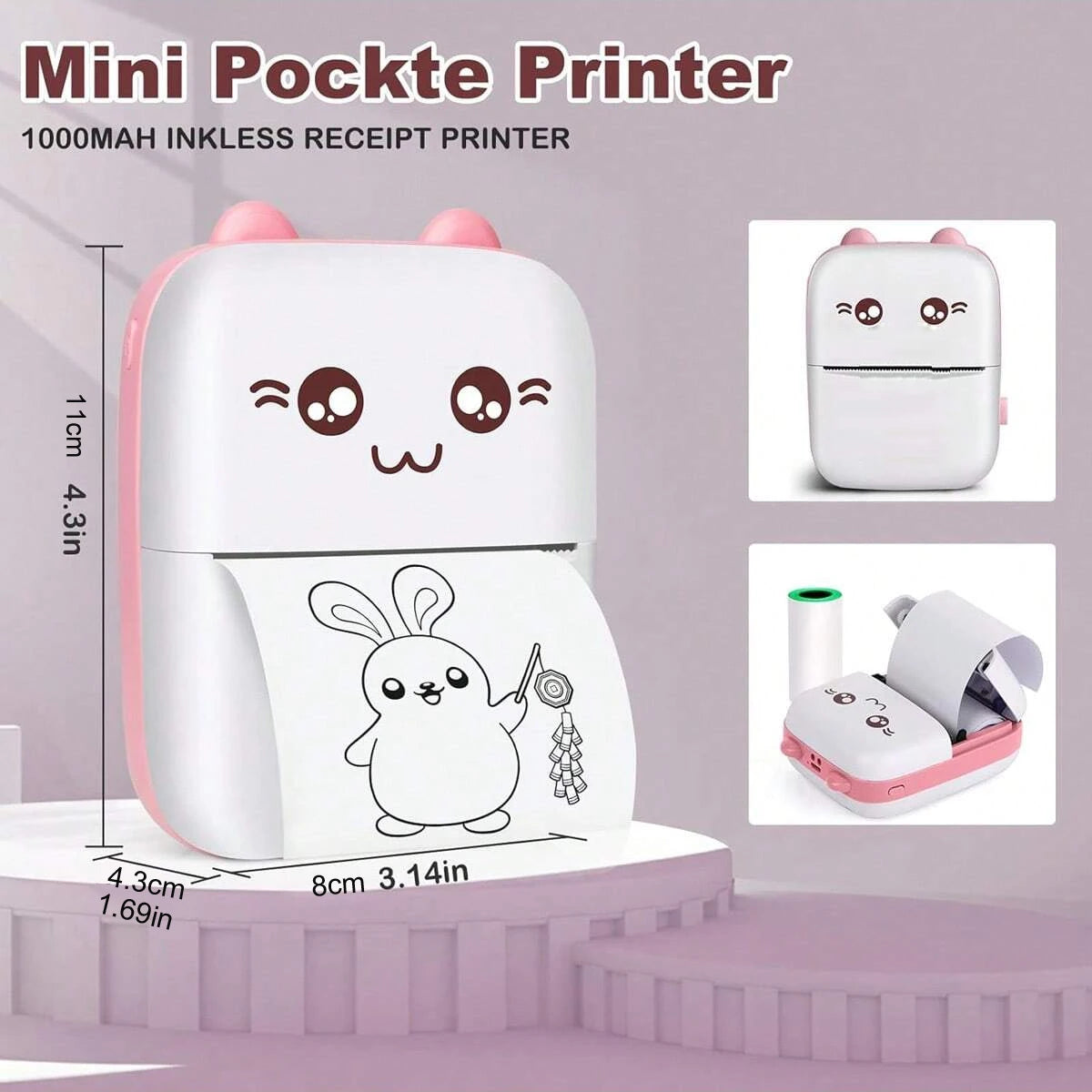 Mini HD Portable Label Thermal Inkless Printer - WORLDZii