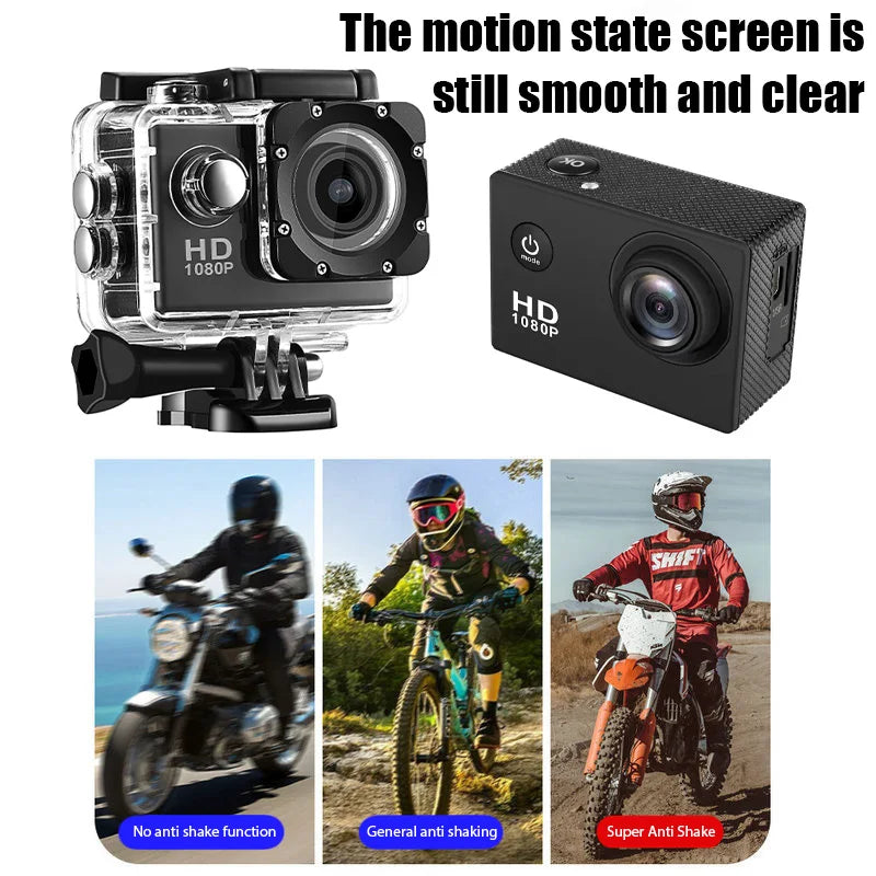 4K Ultra HD Action Camera 3MP 900mAh Underwater Waterproof - WORLDZii