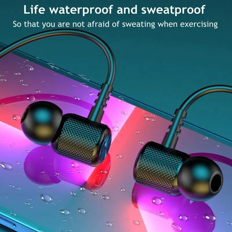 Wireless Neckband Earphones Silicone Hi-Fi 9D