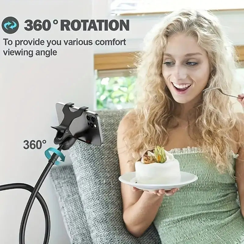 Tablet and Cellphone Double Clamp Spiral Base Stand - WORLDZii