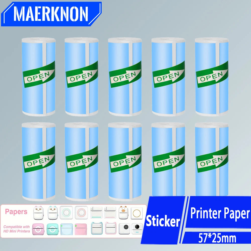 HD Mini Printer Thermal Paper 57*25MM - WORLDZii