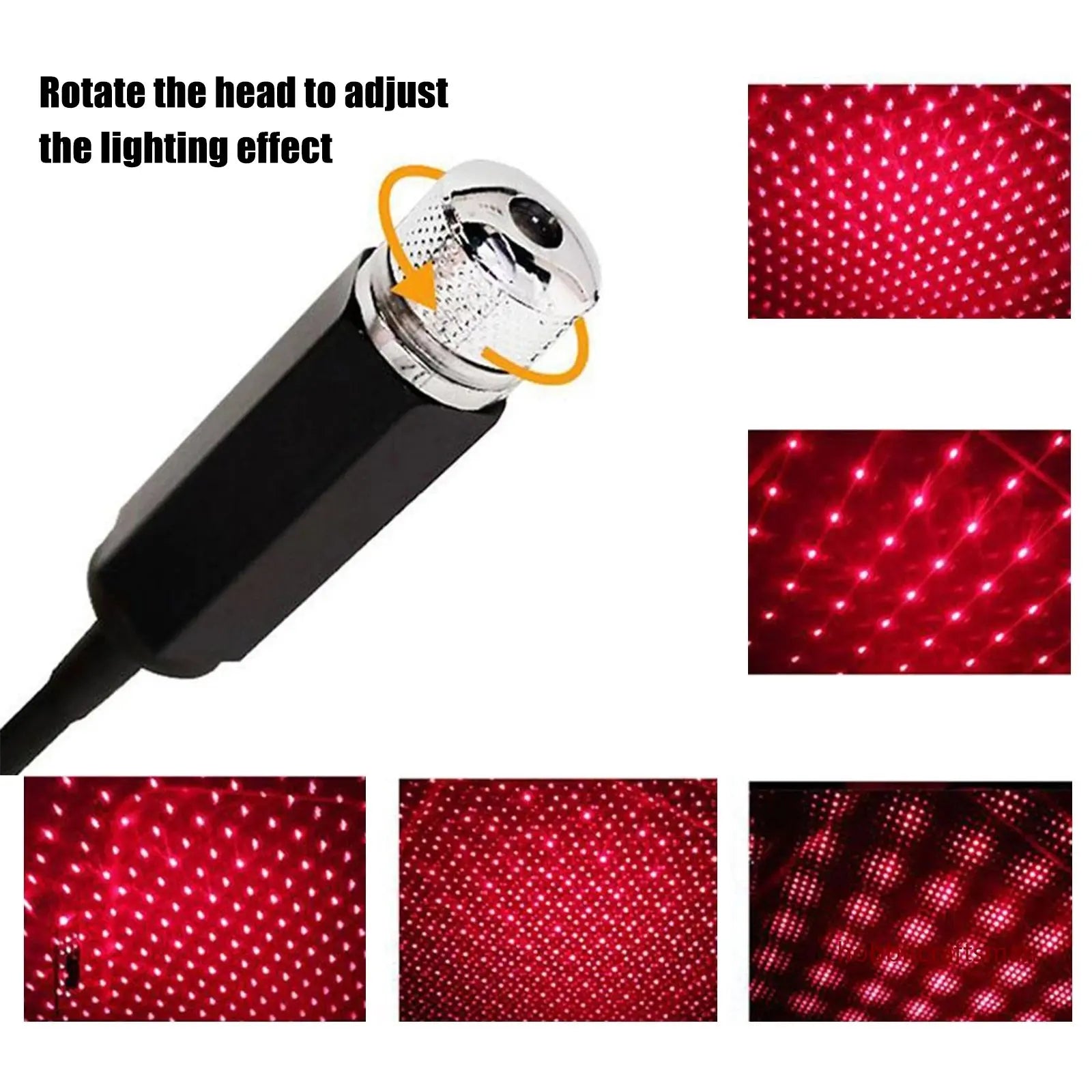 Mini LED Car Roof Star Night Light Projector Atmosphere Galaxy Lamp USB Decorative Adjustable for Auto Roof Room Ceiling Decor - WORLDZii