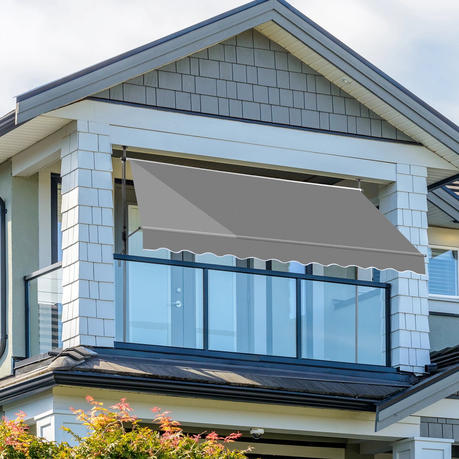 118.1"D X 47.2"W X(78.7 -118.1)"H Retractable Awning Gray - WORLDZii