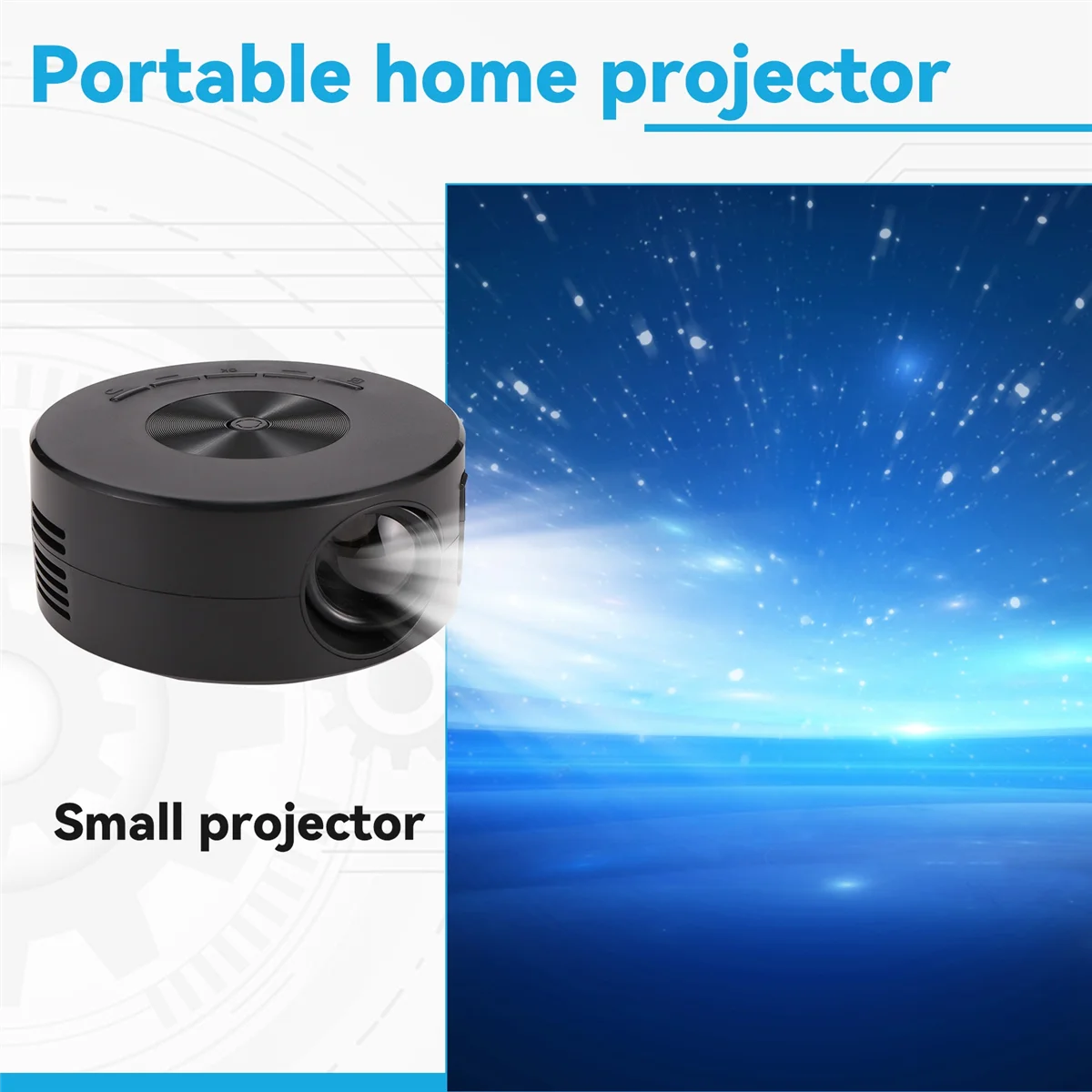 ARY-fYT200 Mini Portable Home Projector Small Children's Mobile Phone - WORLDZii