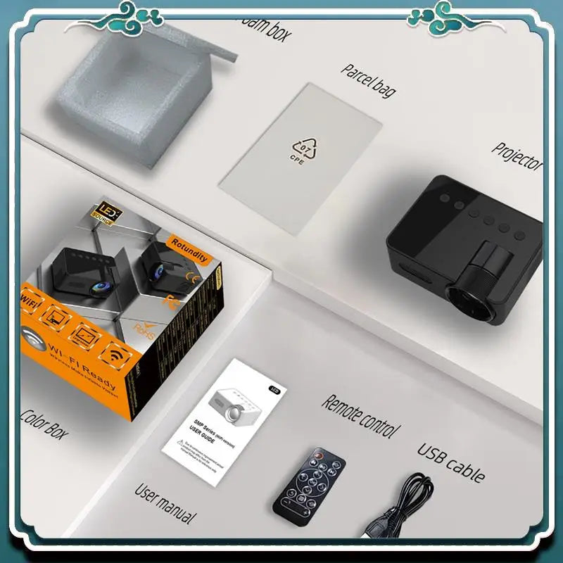 YT100 Mini Home Portable Mini  Home Theater Projector - WORLDZii