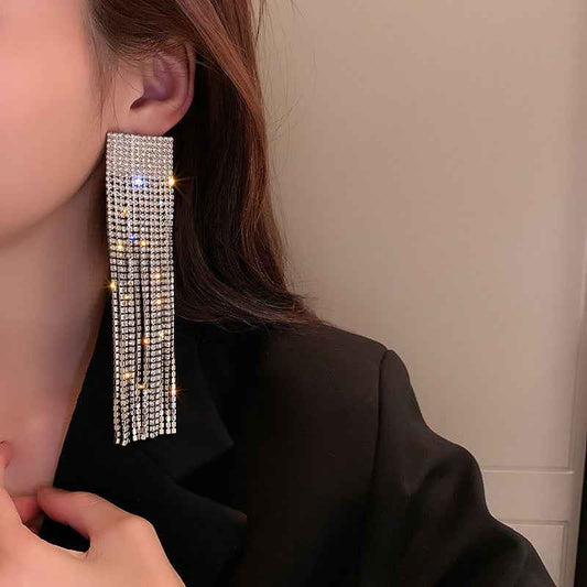 Fashion 14cm Crystal Trending Long Earrings