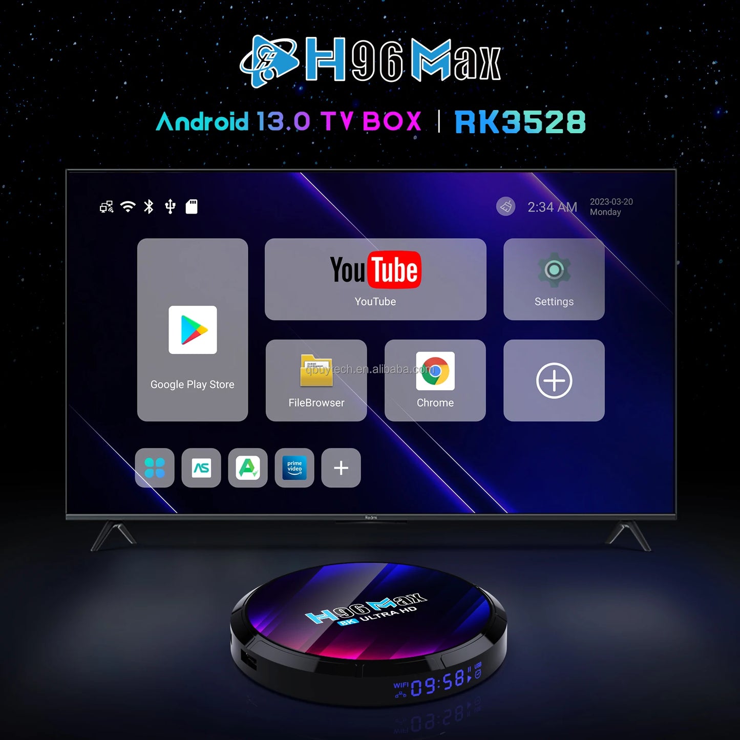 2024 H96 MAX Smart Android TV Box with IPTV