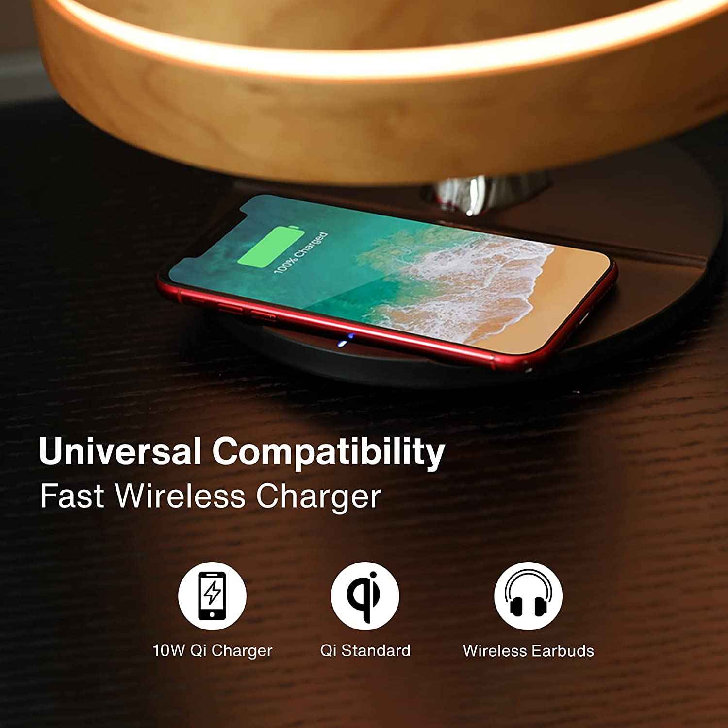 Home Music Player and Wireless Charger Led Lamp
