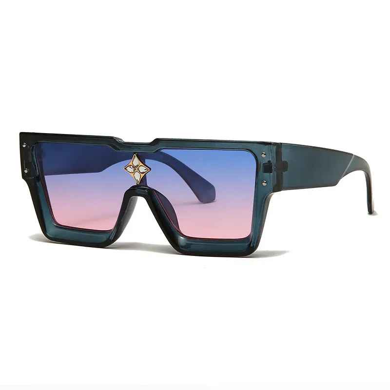 Luxury Crystal Oversized Women Square Sunglasses