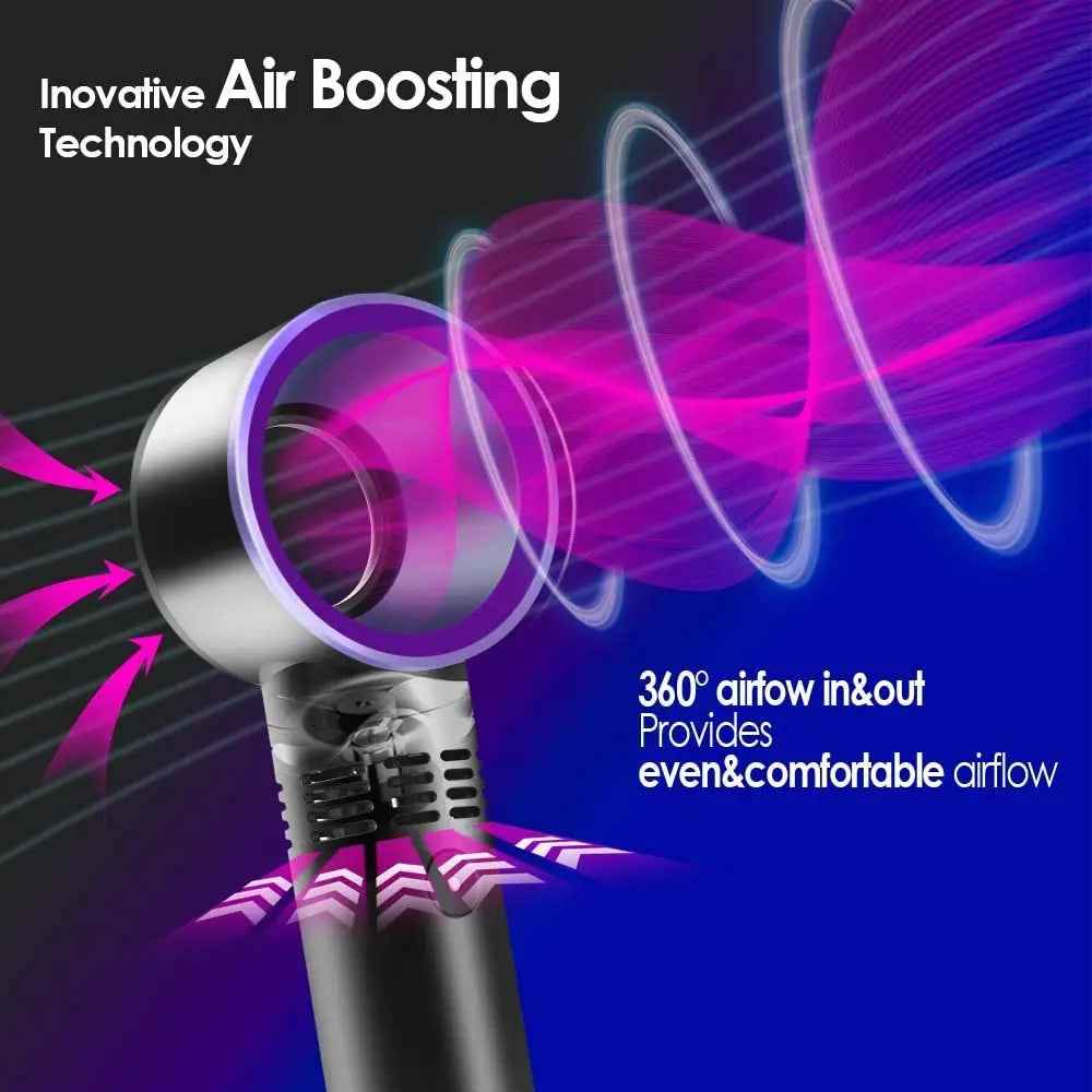 USB Rechargeable Bladeless No Leaf Fan