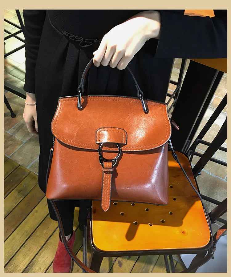 Luxury Genuine Cow Leather Handbag
