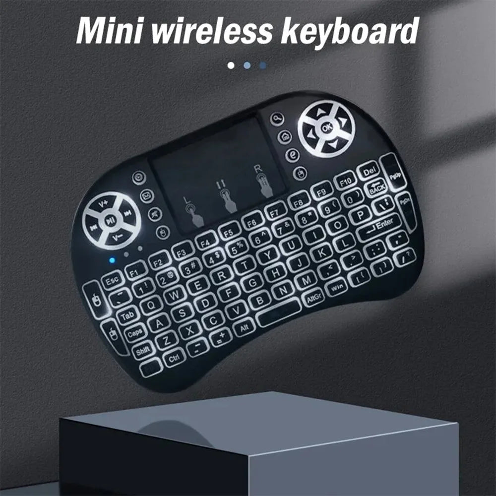 I8 Mini Wireless Keyboard with 7 Color Backlit - WORLDZii