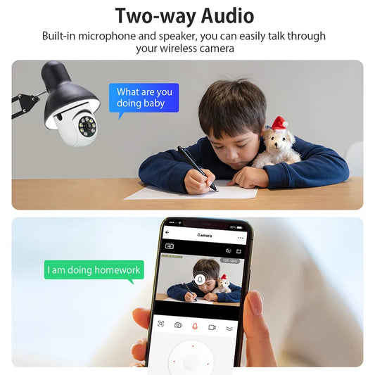 4G Wi-Fi IP Wireless Camera E27 Bulb - WORLDZii