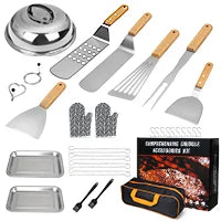 132PCS Outdoor BBQ and Camping Compatible with Blackstone and Camp Chef Griddles Teppanyaki Griddle Accessories Kit - WORLDZii