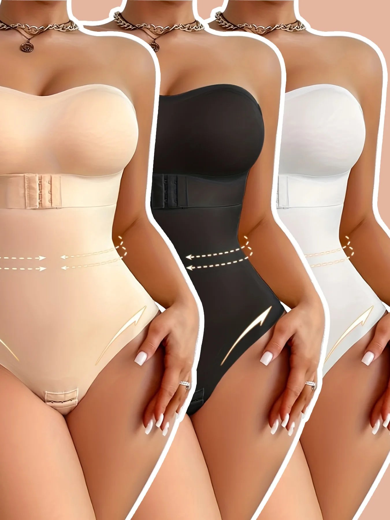 3PCS Women Compression Panties Corset Seamless Tummy Full Body Sling Abdominal High Compression Colombianas Women Fajas in Stock - WORLDZii