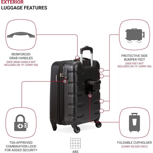 Hardside 3 Piece Expandable Luggage with Spinner Wheels