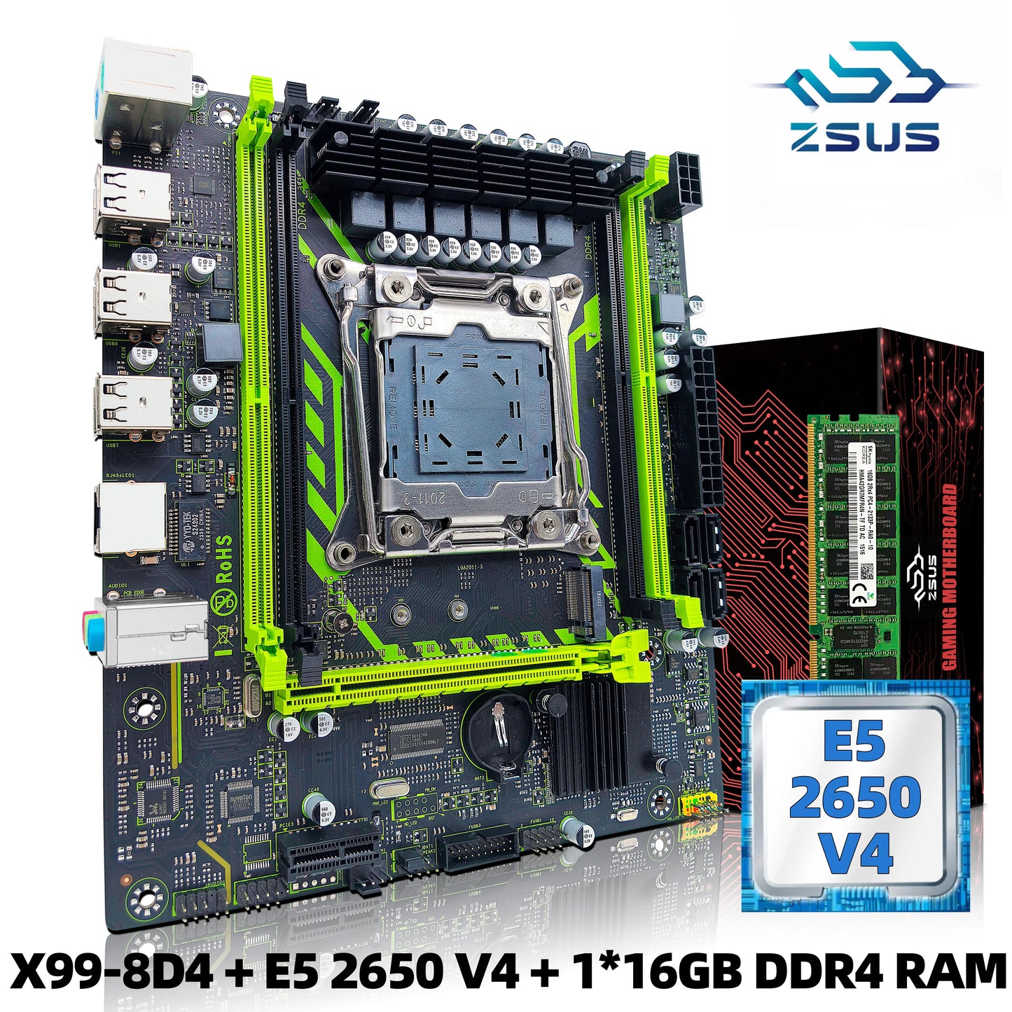 ZSUS X99-8D4 Computer Motherboard - WORLDZii