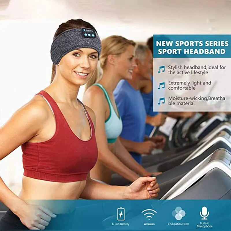 Fone Bluetooth Earphones Sports Sleeping Headband Elastic Wireless Headphones Music Eye Mask Wireless Bluetooth Headset Headband - WORLDZii
