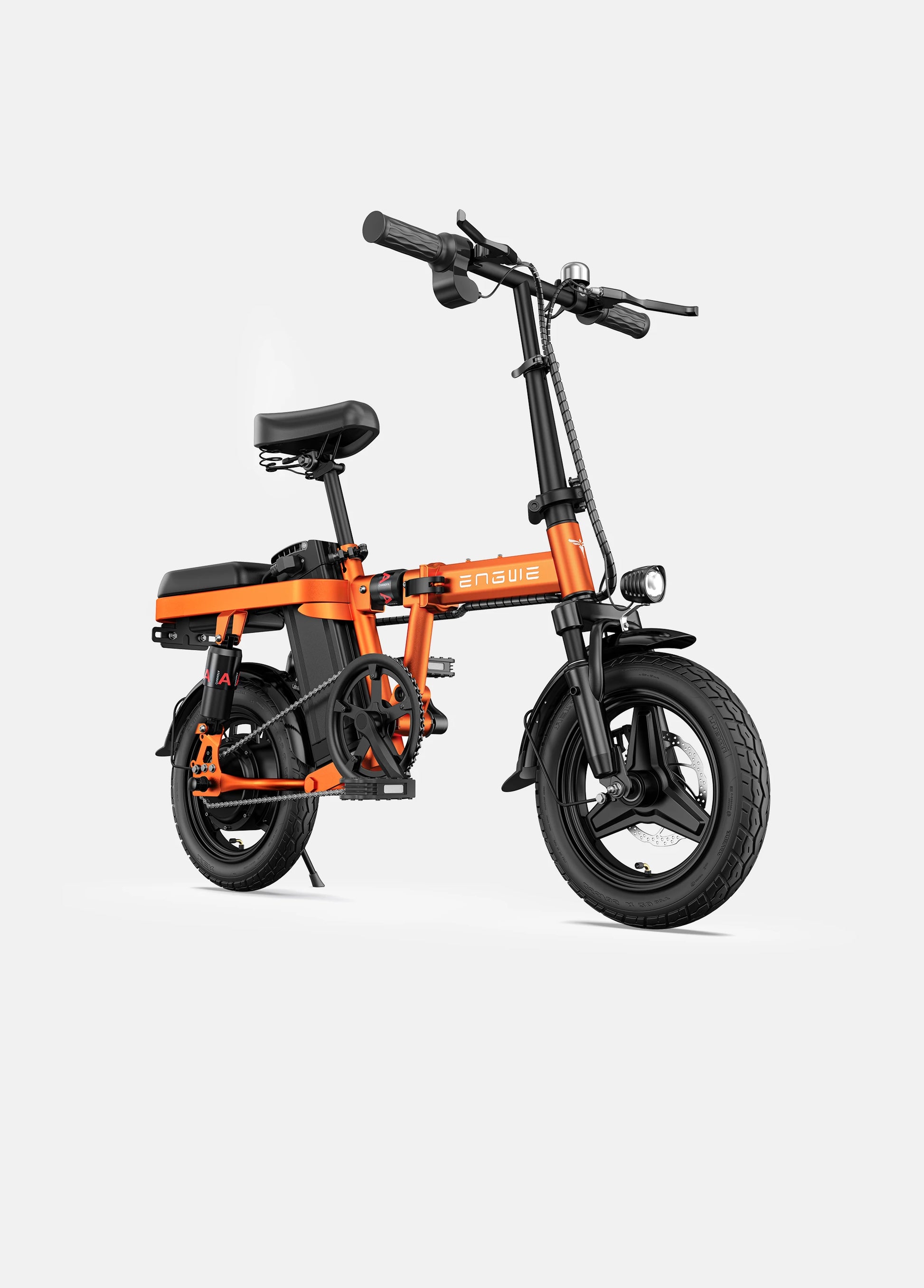 Engwe T14 E Bike Electric Folding Bike White Electric Bike 250W 14inch Mini Electric Bicycle 48V10A Adult City Ebike 25KM/H - WORLDZii