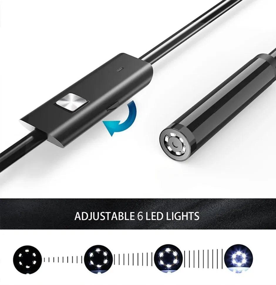 7.0MM TYPE-C IP67 USB Flexible Inspection Borescope Cameras for Phone PC