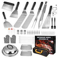 132PCS Outdoor BBQ and Camping Compatible with Blackstone and Camp Chef Griddles Teppanyaki Griddle Accessories Kit - WORLDZii