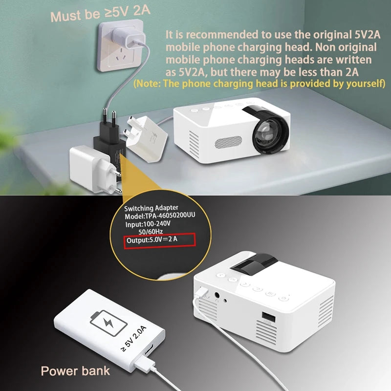 Portable Wireless Mini Home Theater Projector - WORLDZii