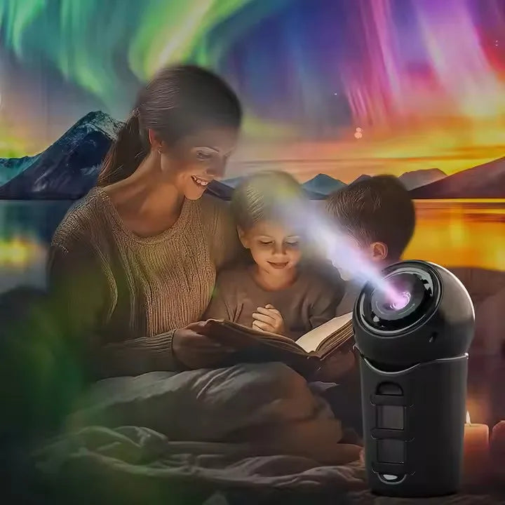 4-in-1 Nighttime Rechargeable Car Starry Sky Projector ABS Mobile Light Shadow Device LED Globe Lamp Touch for Roof Tent Bedroom - WORLDZii