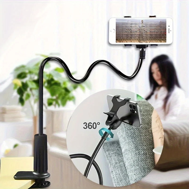 Tablet and Cellphone Double Clamp Spiral Base Stand - WORLDZii