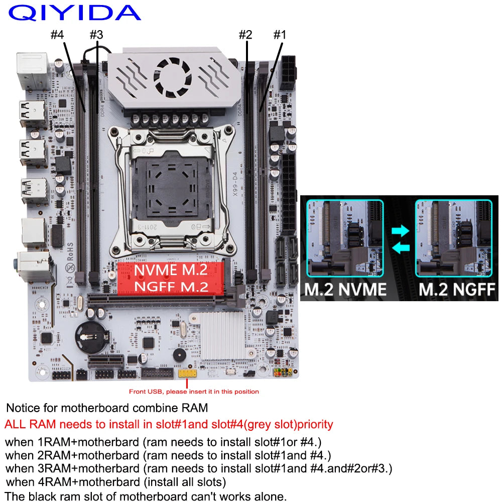 QIYIDA X99 Computer Motherboard - WORLDZii