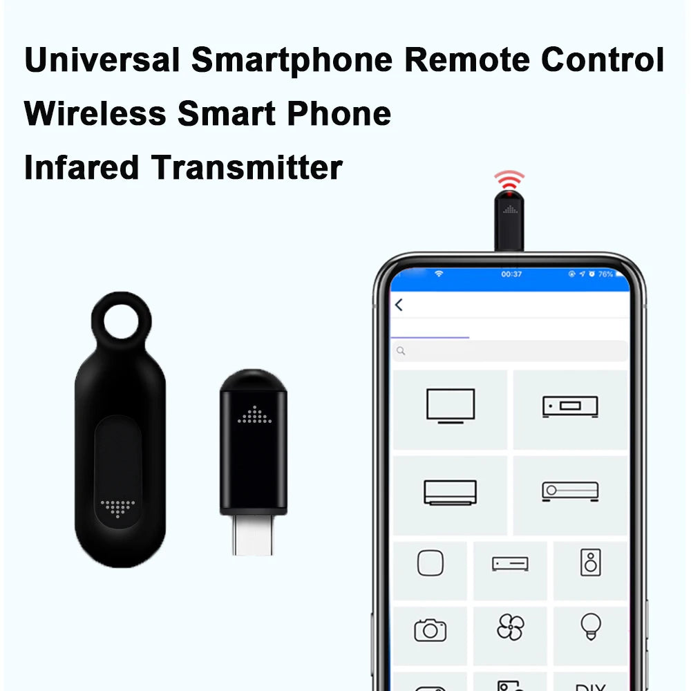 Universal Mobile phone Remote Control Type C Plus IR Infrared Smart Remote for other Devices for iPhone IR Blasters Adapter Universal IR Infrared Smart Remote For TV Air Conditioner Fan