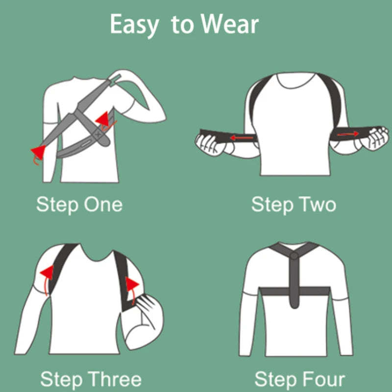 Adjustable Back Shoulder Posture Corrector Belt Clavicle Spine Support Reshape Your Body Home Office Sport Upper Back Neck Brace - WORLDZii