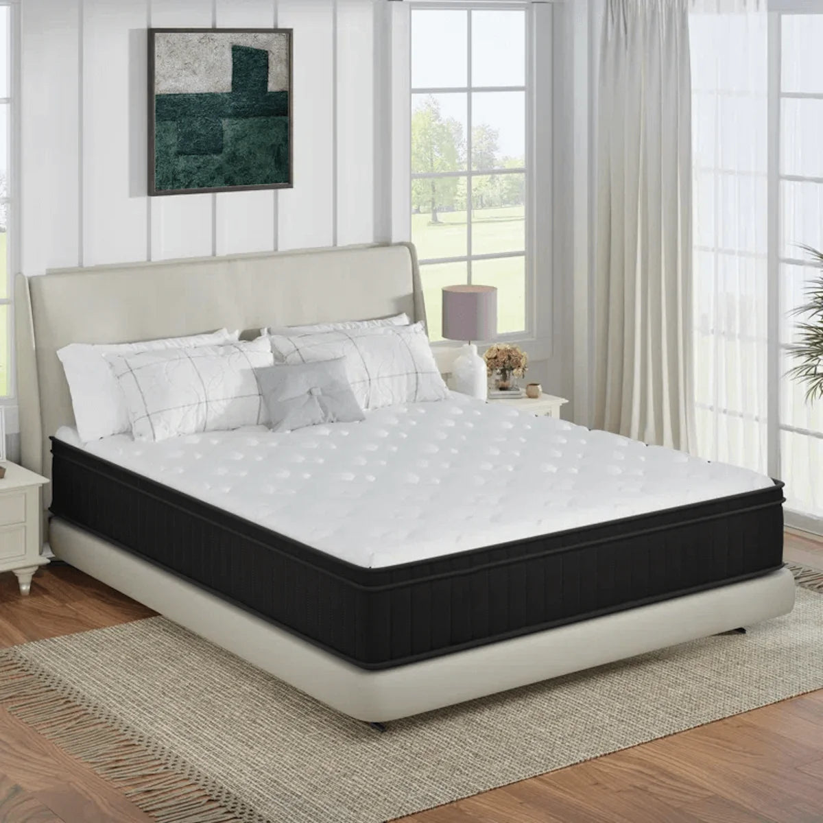 Queen Size Hybrid Mattress with Gel Memory Foam - WORLDZii