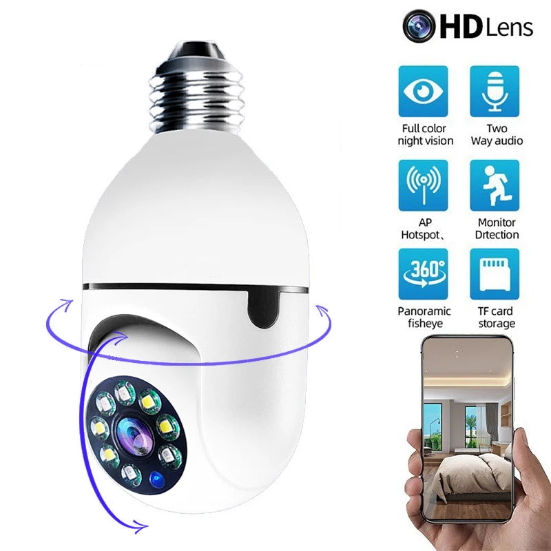 4G Wi-Fi IP Wireless Camera E27 Bulb - WORLDZii