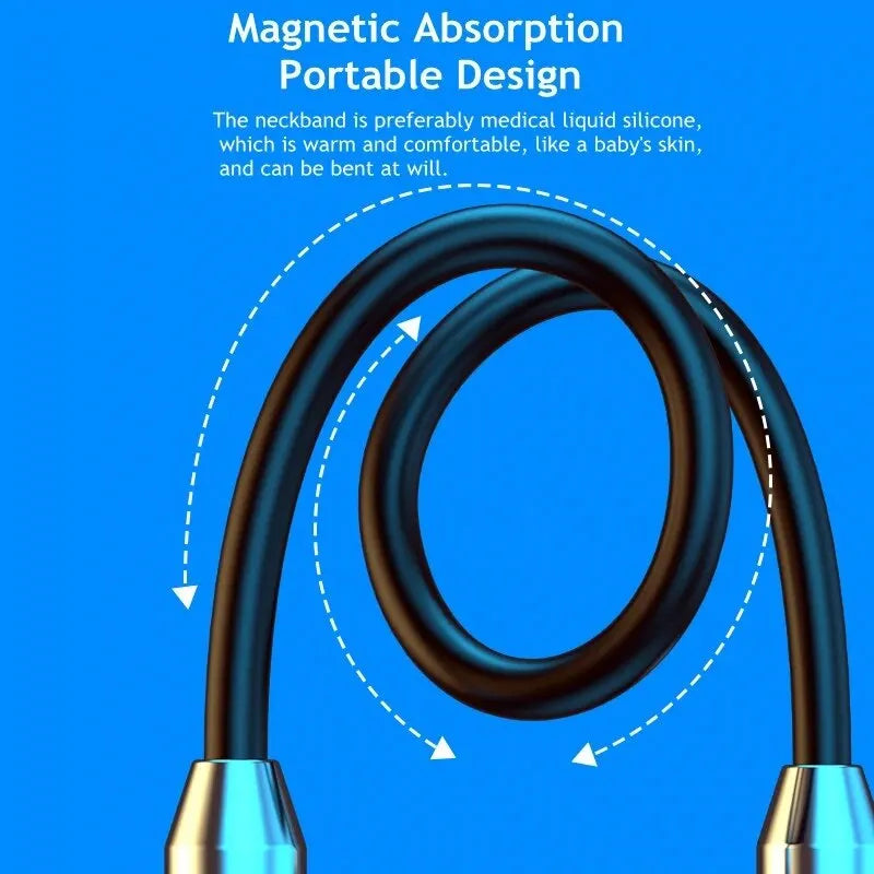 Wireless Neckband Earphones Silicone Hi-Fi 9D