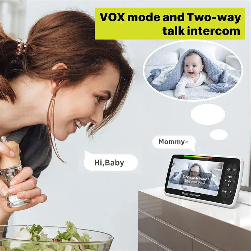 Baby star 5inch Video Baby Monitor with Remote Pan-Tilt-Zoom - WORLDZii