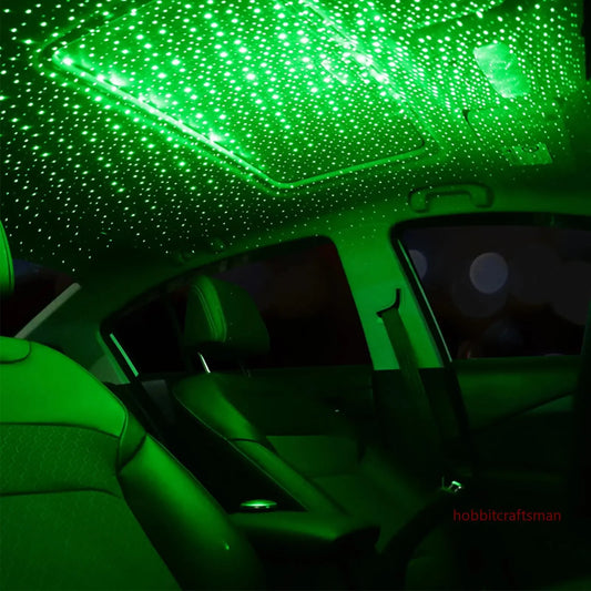 Mini LED Car Roof Star Night Light Projector Atmosphere Galaxy Lamp USB Decorative Adjustable for Auto Roof Room Ceiling Decor - WORLDZii